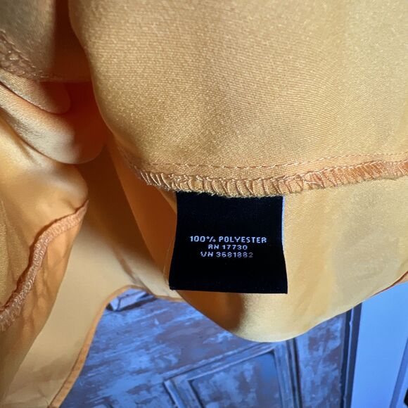 Victoria Beckham For Target Light Orange Halter Style Blouse Size L Ruffles - Picture 8 of 9